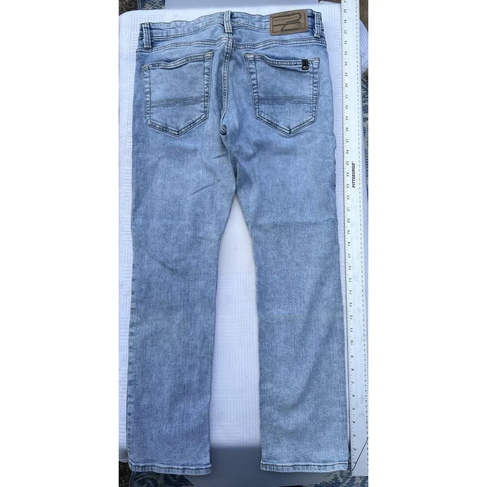 Buffalo David Bitton Ash-X Slim Stretch Jeans Men’s 32x30 Light Wash Denim
